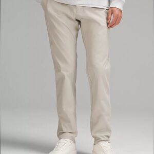 Lululemon ABC Commission Fit Trouser Pant Light Khaki Raw Linen Men’s Sz 32